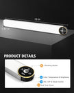 Motion Sensor Under Cabinet Lighting, 3-Color Dimmable, 84 LED 15 Inch Wireless Closet Lighting, Rechargeable 3200mAh Battery, Digital Display, Perfect for Kitchen & Indoor Use (4-Pack)