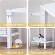 54in Tall Bookshelf 5-Tier Small Narrow Bookcase, Skinny Book Shelf for Small Space, Farmhouse Slim Shelf with Storage, Wood Freestanding Display Thin Bookshelves for Living Room, Office, White