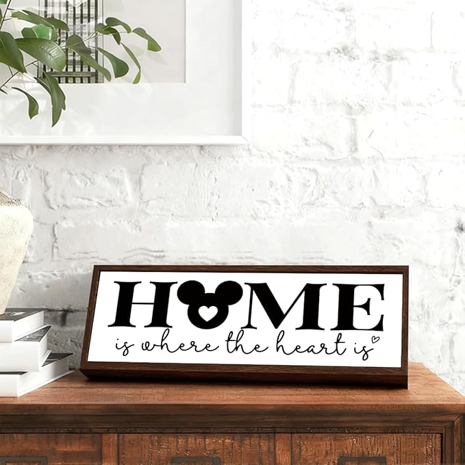 Home is Where the Heart is Sign, Sweet Home Decor, Living Room Decoration for Shelves, Family Decoration, Front Door Entryway Decors, Wall Tabletop Decor Art, Housewarming Gift