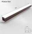 Under Cabinet Lighting Plug in, 16 Inch 1 Pc, Linkable AC120V 3CCT 3000K/4000K/5000K Ultra Slim, LED Under Cabinet Lights for Counter Light, Kitchen, Shelf, Sink, Workshop, Desk, Bronze