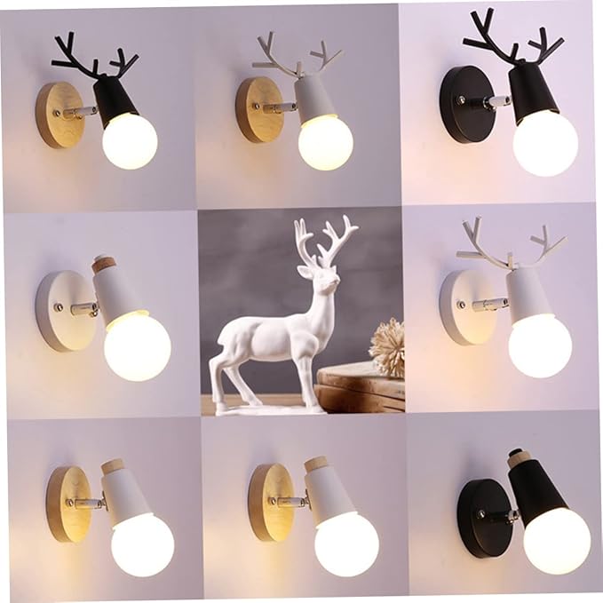 Minimalist Solid Wood Wall Lamp Black Socket Modern Loft Lighting Decor for Bedroom Living Room Dining Study Bathroom Space Saving Mounted Decorative Sconce