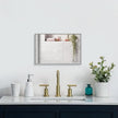 AAZZKANG Grey Wall Mirror Decorative Metal Framed Mirrors Modern for Bedroom Bathroom Dressing Room Home Entrancce Decor Rectangular