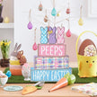 DIYDEC 6Pcs Easter Tabletop Decorations Colorful Bunny Wooden Block Signs Gift Rustic Tiered Tray Decor Happy Easter Centerpiece Farmhouse Wood Rabbit Table Sign for Kitchen Home Office Party Decor