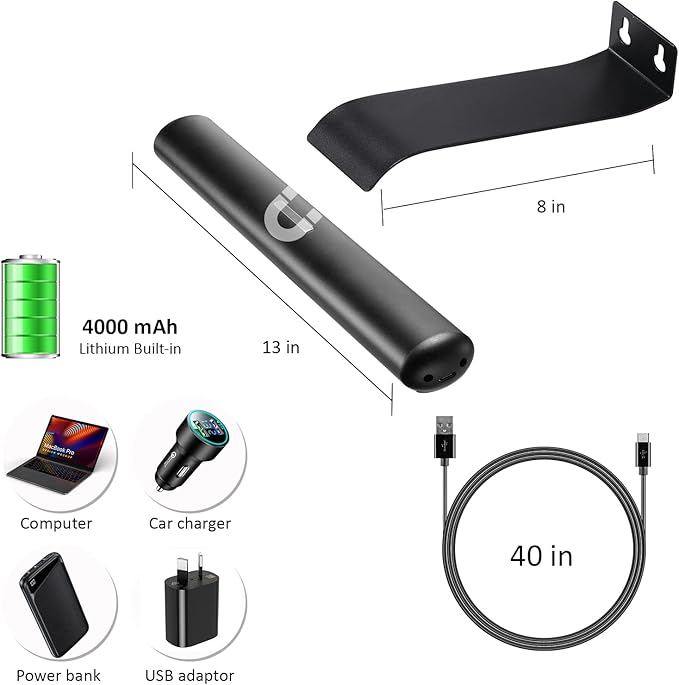 Wireless Picture Light Battery Operated,Rechargeable Painting Light with Remote Control,Metal Art Display Lamp,3 Modes,Dimmable Dartboard Light with Timer for Frame Picture Gallery,300LM
