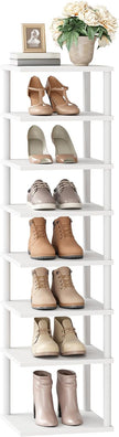 HOOBRO Vertical Shoe Rack, 8-Tier Narrow Shoe Shelf, Shoe Storage Organizer for Small Space, 11