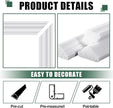 3 Sets Peel and Stick Pre-Cut Wall Molding Kit Wainscot Wall Panel Premade Wainscoting Panels for Interior Molded Home Moulding Decoration(Novel)