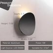 LED Wall Sconce Indoor Modern Lighting Minimalist Hardwired Wall Mount Light Arc Stairwell Lighting for Living Room Bedroom Hallway Corridor Conservatory Warm White 3000K