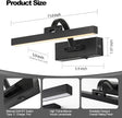 LED Wireless Picture Light with Remote Control,USB Rechargeable Battery Powered Art Lights,Dimmable,Timing,Black Wall Lights for Paintings,Picture Frame,Gallery(Black, 11.62inch)