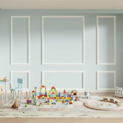 Peel and Stick Wall Molding, 3 Set Pre-Cut Wainscoting Panels, Upgraded 1.37" Width, Ready-to-Assemble Molding Trim for Interior Wall Décor Living Room Bedroom Accent