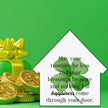 St. Patrick's Day Decor, Clover Decorations, May Your Troubles Be Less and Your Blessings Be More House Shaped Wood Block Sign, Home Decor for Desk Table Shelf, St Patricks Day Decorations