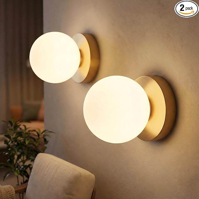 Battery Operated Wall Sconce Set of 2, Dimmable Wireless Gold Wall Lamp with 14000mAh Rechargeable Battery, Portables Cordless Wall Light Fixtures for Painting Living Room Bedroom Bathroom