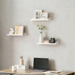 Nursery Book Shelves Set of 6, White Metal Floating Shelves for Wall, 16 Inch Scalloped Book Shelf for Kids Room, Bathroom, Bedroom, Playroom Wall Decor & Storage