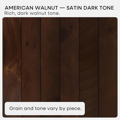 Homeforia 48 inch Walnut Floating Shelf, High End Solid Real Wood Large 48inch Floating Shelves for Wall, Dark Brown 48 inches Long Floating Shelves, Heavy Duty Bracket, 48 X 6.5 X 1.75 inch, Set of 3