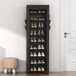 Shoe Rack with Cover Narrow Shoe Organizer with 4 Side Pockets 10 Tier Tall Shoe Storage Holds 18-22 Pairs Shoes and Boots Shoe Rack for Closet Entryway Garage