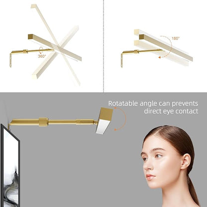 24" Plug in Picture Light for Paintings with Remote Control, 9W LED Art Display Lighting for Gallery, Dartboard, Artwork, Gold Finish Wall Mounted Picture Frame Light