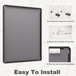 60x36 Inch Black Framed Bathroom Mirror for Wall, Large Matte Black Bathroom Vanity Mirror, Rounded Rectangle Mirror, Anti-Rust, Shatterproof, Hangs Horizontally or Vertically