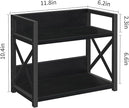 YINMIT Countertop Shelf Organizer,Coffee Bar Accessories,Spice Rack,Coffee Counter Shelf,2 Tier Coffee Organizer Station for Mugs,Cups,Cream,Syrup (Black, Small)
