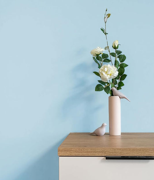 HeloHo Solid Light Blue Wallpaper Matte Textured Peel and Stick Wall Paper Modern Self Adhesive Removable Waterproof Contact Paper for Living Room Bedroom Decor 78.7"X15.7"