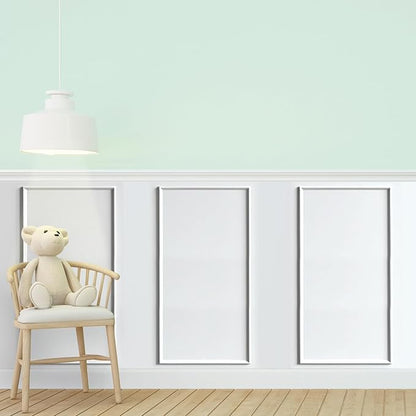 3 Set Accent Wall Molding Kit Peel and Stick Wainscoting Panels Board and Batten Wall Panel Kit White Pre Cut Chair Rail Moulding for Walls Picture Frame
