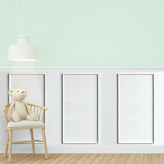 3 Set Accent Wall Molding Kit Peel and Stick Wainscoting Panels Board and Batten Wall Panel Kit White Pre Cut Chair Rail Moulding for Walls Picture Frame