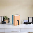 Chunful 4 Pcs Modern Metal Book Ends for Shelves Decorative Small Bookends Book Shelf Organizer Minimalist Design Stopper to Hold Books for Home Office (Black,5.5 * 3.75 * 2.25inch)