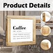 Wood Coffee Sign Funny Coffee Definition Sign Square Handmade Coffees Plaque For Kitchen Office Bar Decor Rustic Farmhouse Wall Art Wooden Coffees Bar Decor Signs 5.9x5.9 inches