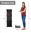 4-Tier Wall Shelf Unit with RGB Lights, Floating Lack Shelf for Home Decor, Wall Mounted Vertical Display Shelf for Bedroom Living Room Vanity, Black