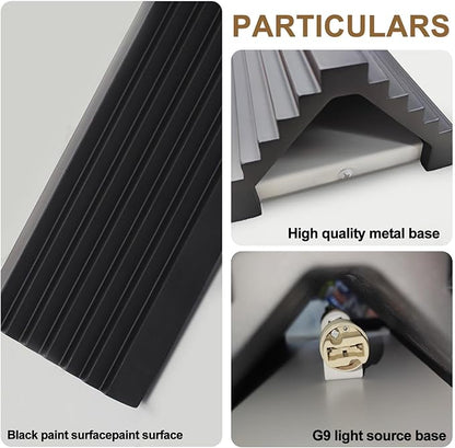 ZEROUNO LED Wall Sconce Indoor Wall Lights, Black Hardwired Up and Down Wall Mount Light for Living Room Bedroom Hallway Corridor Stairs Warm White 3000K (with Replacement G9 Bulbs)