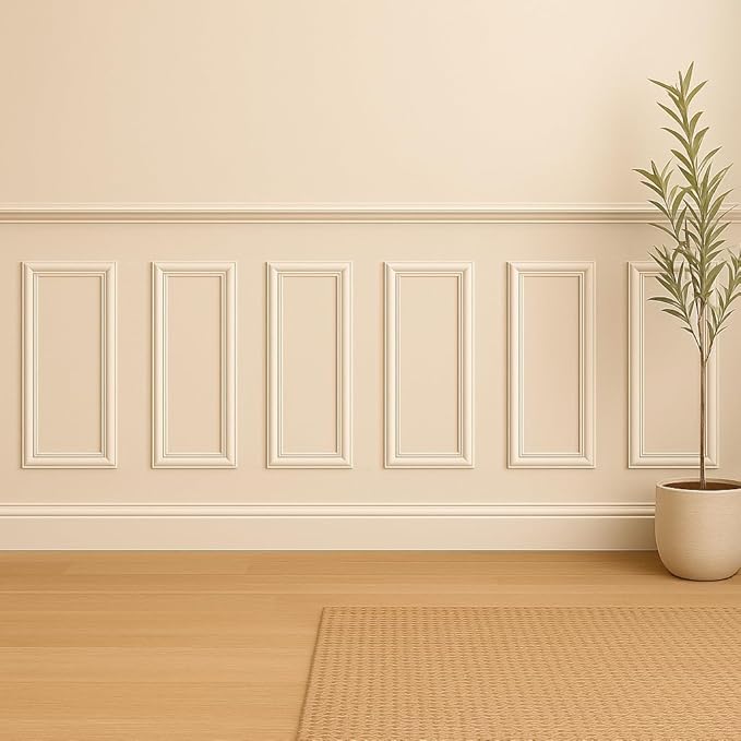 Ekena Millwork PNL08X24AS-01 8"W x 24"H x 1/2"P Ashford Molded Classic Wainscot Wall Panel