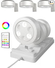 EZVALO Picture Lights for Wall, Rechargeable Battery Magnetic Poster Lights with 3 Color Temps & 12 RGB, Remote Dimmable Timer Light, Wall Decor Light for Art Display (6 Pack with Charging Station)