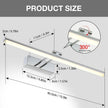 Battery Picture Light, 16 inch Wireless Picture Light for Painting with Remote,Full Metal Rechargeable Art Light,Wall Sconce Display Lighting for Portrait, Photo Frame,Gallery, (Chrome)