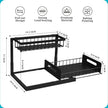 REALINN Under Sink Organizer, Pull Out Cabinet Storage 2 Tier Slide Out Sink Shelf, Kitchen Organizers and Storage, Black, 1 Pack