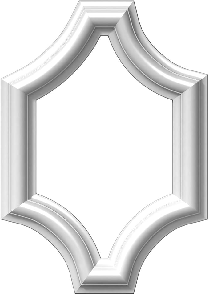 Ekena Millwork PNL08X12AS-02 8"W x 12"H x 1/2"P Ashford Molded Scalloped Wainscot Wall Panel