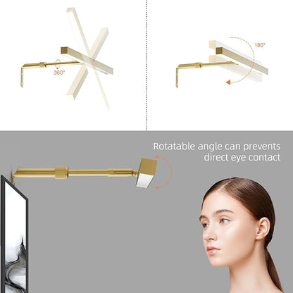 Plug in Picture Lights for Wall, 16 inch Dimmable LED Art Light with Remote, 3 Colour Temperature Gallery Painting Wall Light for Picture Display Dartboard Art Work (Gold)
