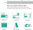 ASOKO Under Cabinet Led Lighting, 12 Inch Light Strip Bar, Cool White 6000K Dimmable Plug in USB Light, Small Thin Led Under Counter Lighting for Kitchen/Room/Shelf/Desk/Display Case