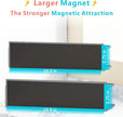 Magnetic Spice Rack For Refrigerator, Space Saving Magnetic Shelf For Fridge Grey 4 Pack