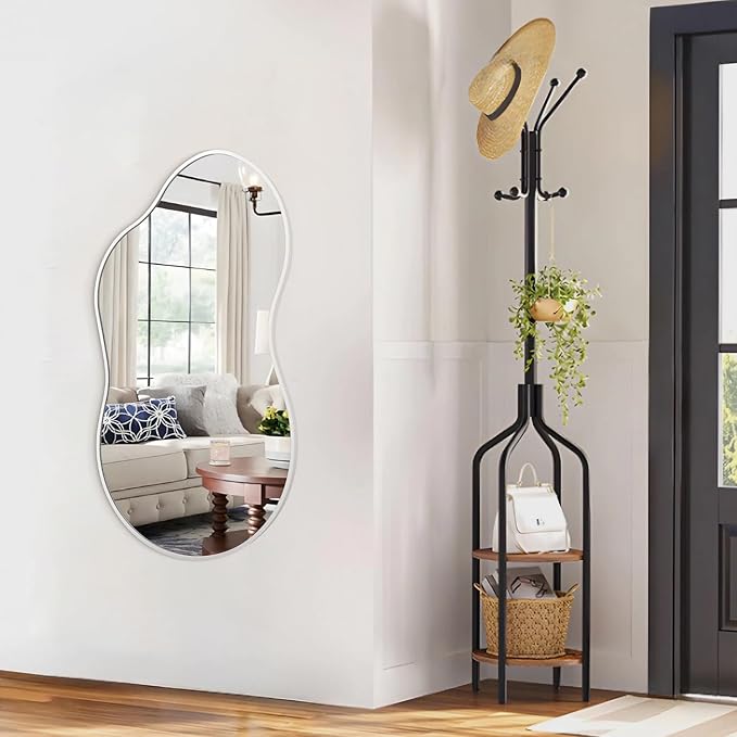 JJUUYOU Mirrors for Wall Metal Framed Decorative Irregular Large Mirrors 20