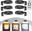 6Pack Wireless Picture Lights for Wall Rechargeable Battery Picture Frame Light with Remote LED Magnetic Art Display Light Dimmable&Timer Wall Sconce for Painting Poster Artwork Home Lighting Decor