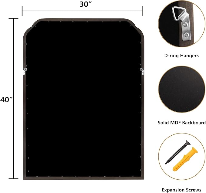 WallBeyond Wood Bathroom Mirrors for Wall Mounted, 30