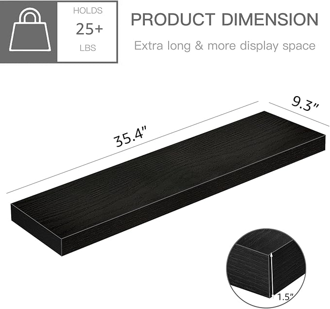 QEEIG Floating Shelves for Wall 35.4