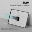 Gold Bathroom Mirror, 36x36 Inch Brushed Gold Metal Frame Mirror for Wall, Rounded Rectangle Bathroom Vanity Mirror, Tempered Glass, Anti-Rust, Horizontal/Vertical