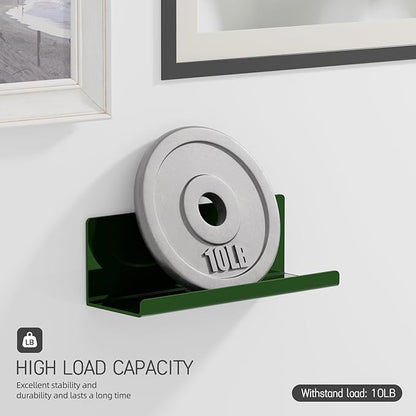 Adhesive Floating Shelves for Wall No Drilling, 12 Inch Acrylic Self Adhesive Shelves, Stick on Shelves, Dorm Wall Shelf, for Bathroom, Kitchen, Bedroom, Office, Gaming Room, Green