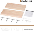 Floating Shelves (Set of 2) – Wall Mounted Shelves for Home Décor and Storage, Natural Pine Wood, Suitable for Living Room and Bedroom (Unfinished, 15.7