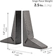 Ambipolar Cast Iron Bookends, Sharp Triangle Theme, Black Decorative Bookends for Home Decor, Office Desk, Bookshelves, Bookends for Heavy Books