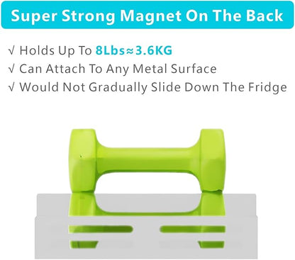 Magnetic Spice Rack for Refrigerator, Metal Spice Rack Organizer, Magnetic Shelf for Fridge 4Pack Grey