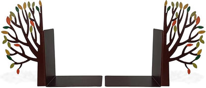 Tree Book Holder – Steel with Epoxy Paint and Creative Design – Organization and Style for Your Books – Matte Black – Geguton