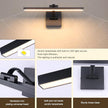 Black 15.7 Inch LED Dimmable Lights For Pictures On Wall Hard Wired Gallery Light Modern Artwork Wall Lamps, Warm White Picture Lights with Single Swing Arm Art Display Light For Paintings Portrait