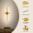 1 Pack Battery Operated Wall Sconce Detachable 360°Rotate, Wireless Wall Light 3000-6500K Dimmable, 10000mAh Rechargeable Wall Lamp for Bedroom, Living Room，28.3 Inch Gold