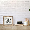 I Like My Coffee Hot (Just Like My Husband) - Wooden Desk Sign - Kitchen & Coffee Station Decor