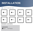 NeatiEase 8 Set Peel and Stick Wall Molding Trim Kit, 24